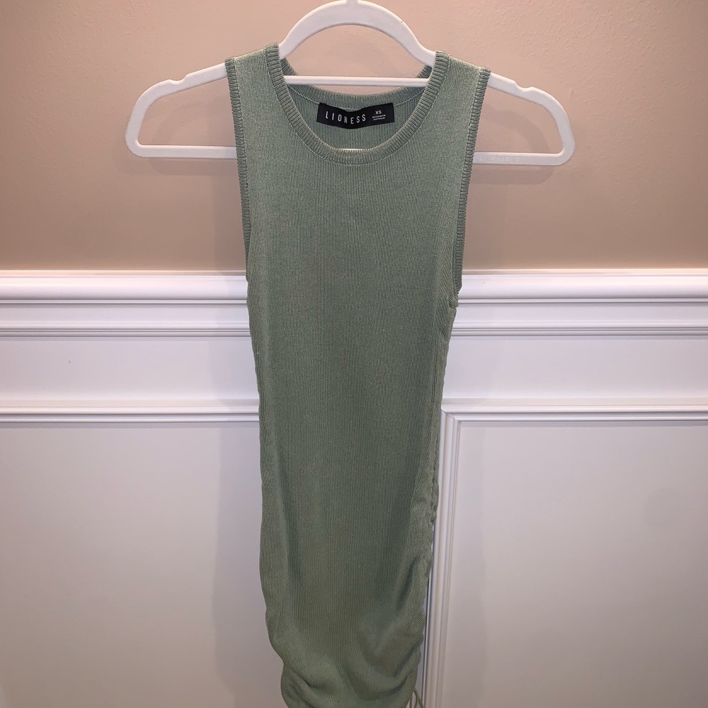 Lioness military minds mini dress in green